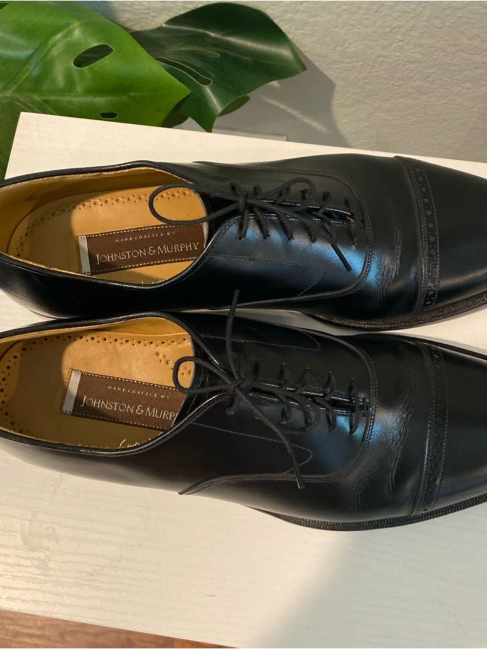 Johnston & Murphy cap toe oxford loafers black size 11 - Picture 2 of 9